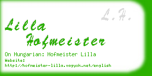 lilla hofmeister business card